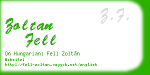 zoltan fell business card